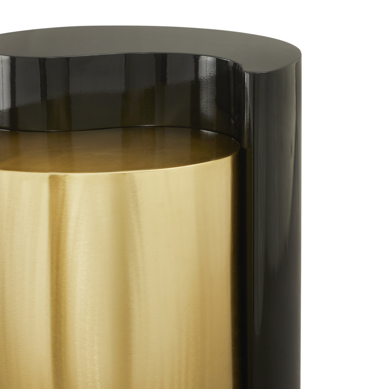 Table basse Addington, Noir et or