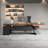 62.99"L-shape Solid Wood Executive Desk-707294702
