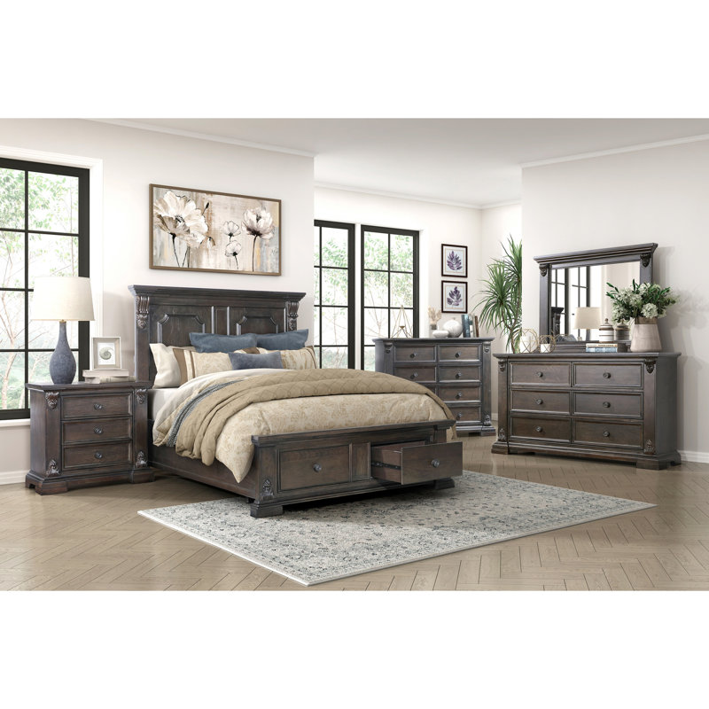 Table de chevet 3 avec finition exquise pour chambre à coucher de style rétro 3 dans un bel abat-jour