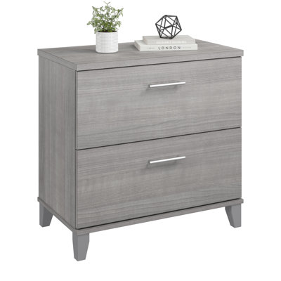 Classeur latéral 2 tiroirs gris platine