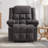 34.65" Wide Modern Soft Manual Massage Heated Recliner with Cupholders and Remote Control-1069694969