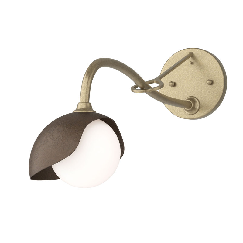 Brooklyn 1 - Light Hardwired Armed Sconce, Soft Gold, Bronze