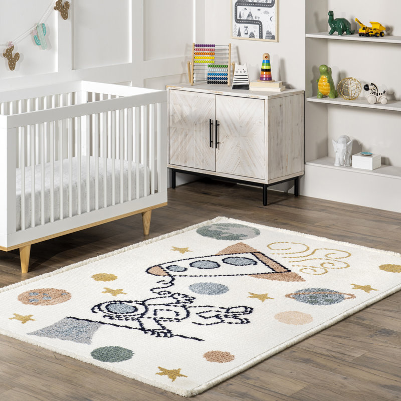 Caree Abstract Area Rug for Living Room Bedroom Dining Room Nursery Kitchen, Rectangle 4' x 6'
