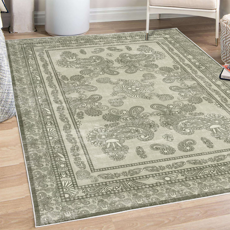 Tapis décoratif Boho, Rectangle 4 pi x 5 pi 5 po