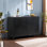 Buffet 44,3 po Mid-Century avec rangement, 3 portes avec tablettes réglables
