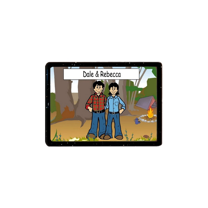 Magnet en acrylique personnalisé Couple de camping - Grand cadeau!, Oui