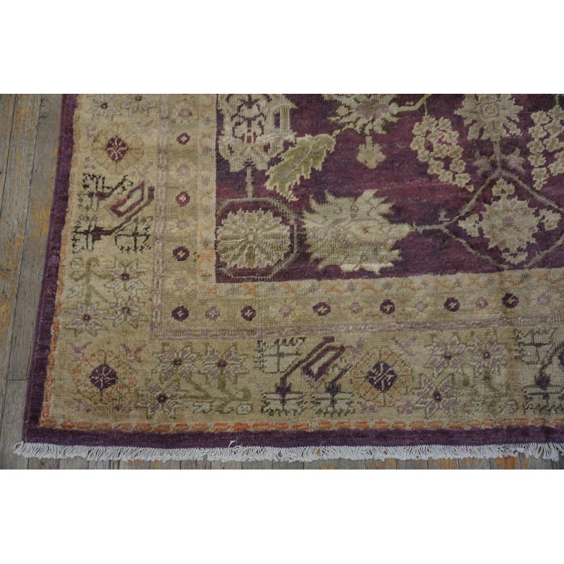 Antique Oushak Hallway Runner Wool Coral Rug