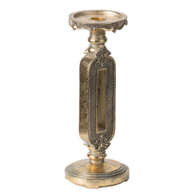 Antique Gold Cutout Candle Holder