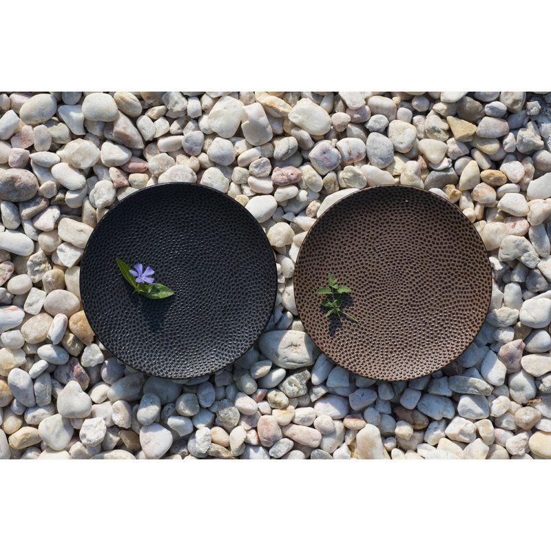 Cobble 8.25" Dessert Plates, Black