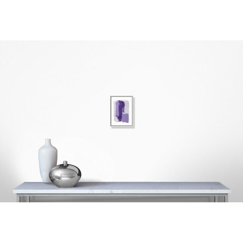 Lavender Falls 1 - Cadre flottant, reproduction d'art sur toile, H 16 po x l 12 po x P 2 po, Cadre blanc