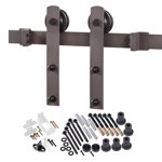 Stainless Steel Single Door Barn Door Hardware Kit Standard Single