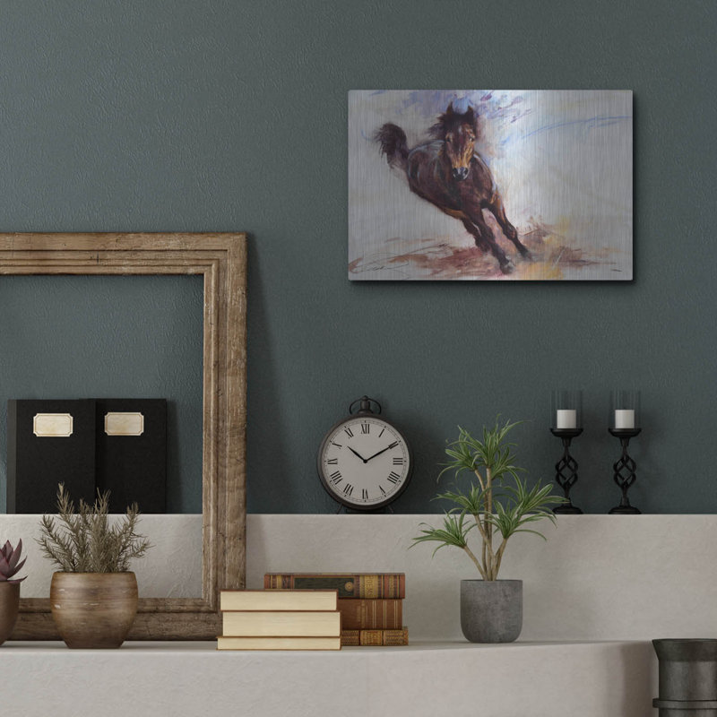 «Horse s'amusant» par Robert Campbell, H 12 po x l 16 po