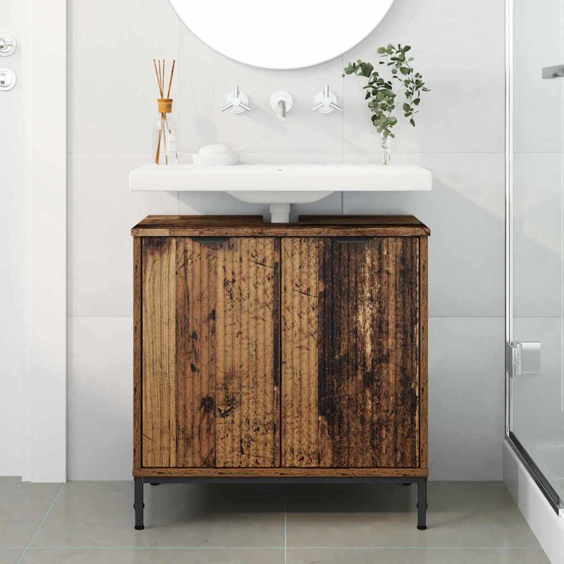 60.5cm Bathroom Vanity Base Only, Old Wood