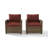 Wicker Patio Conversation Set with Sunbrella® Cushions-410795531-459347023