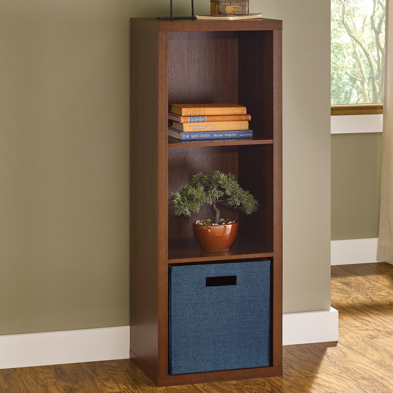 Decorative Storage 43.98" H x 16.02" W Cube Bookcase, Dark Chestnut