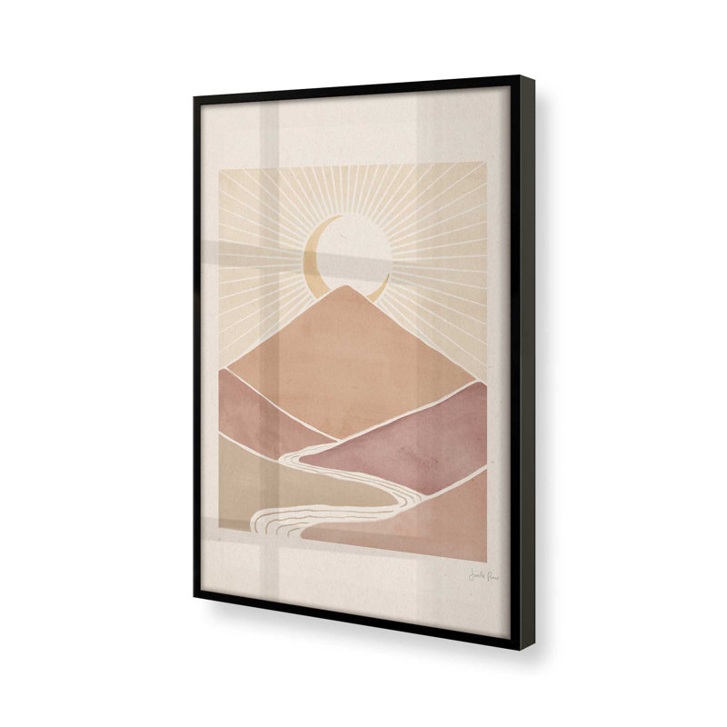 «Sunset Tranquility», Cadre noir satiné, H 37 po x l 37 po