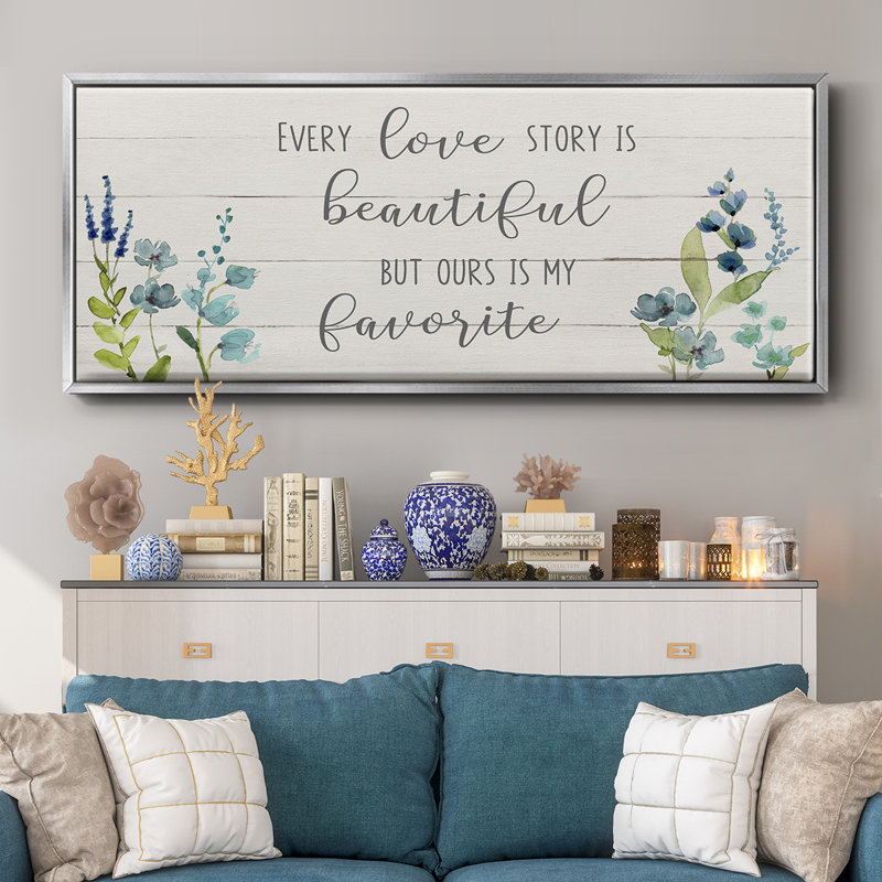 Love Story - toile encadrée, H 8 po x l 20 po