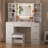 39.4" Makeup Vanity With Led Lighted Mirror, 7 Drawers, Power Outletand And Stool