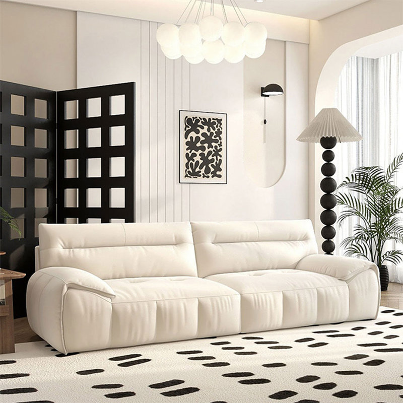 Canapé modulaire 90,55 "vert 100% polyester, L 102,36 po x P 36,22 po x H 32,68 po, White