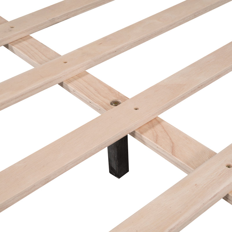 Lit plateforme en velours avec structure à DEL, tissu épais et doux et tête de lit capitonnée