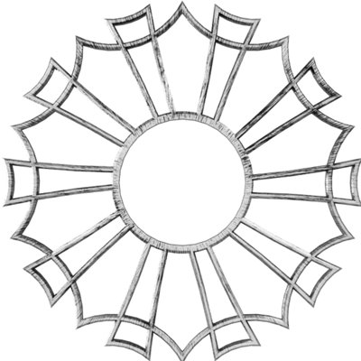 Médaillon de plafond 16 po x P 5 po x P 5 5/8 po x P 1/2 po Augustus