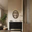Meuble-lavabo sur pied 43,31 po en bois massif chêne rouge avec miroir intelligent-1798442667