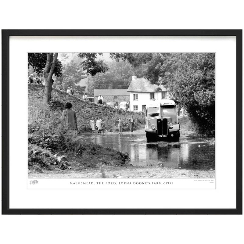 'Malmsmead, the Ford, Lorna Doone's Farm C1955' by Francis Frith - Picture Frame Photograph Print on Paper, Dark Grey/Ivory