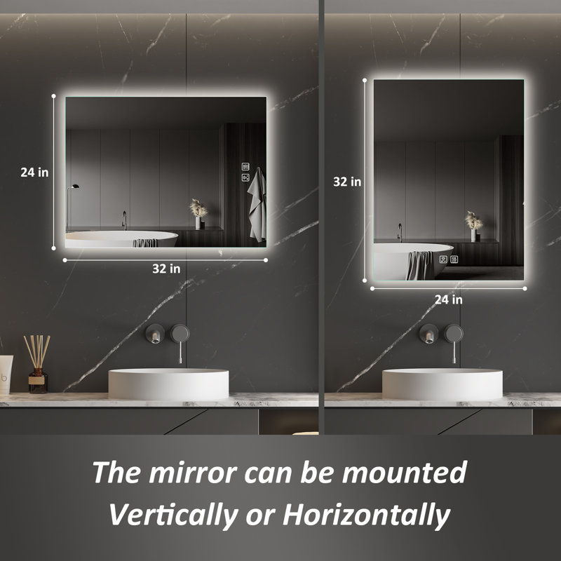 Miroir mural sans cadre Naliyah, 24 po x 32 po