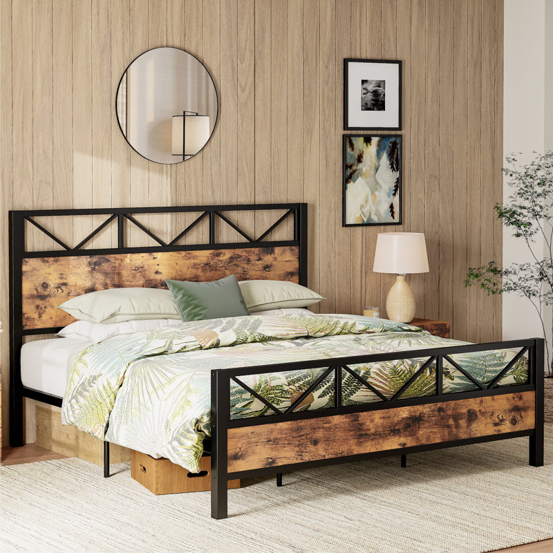 Wykeisha Platform Bed, Vintage Brown, California King