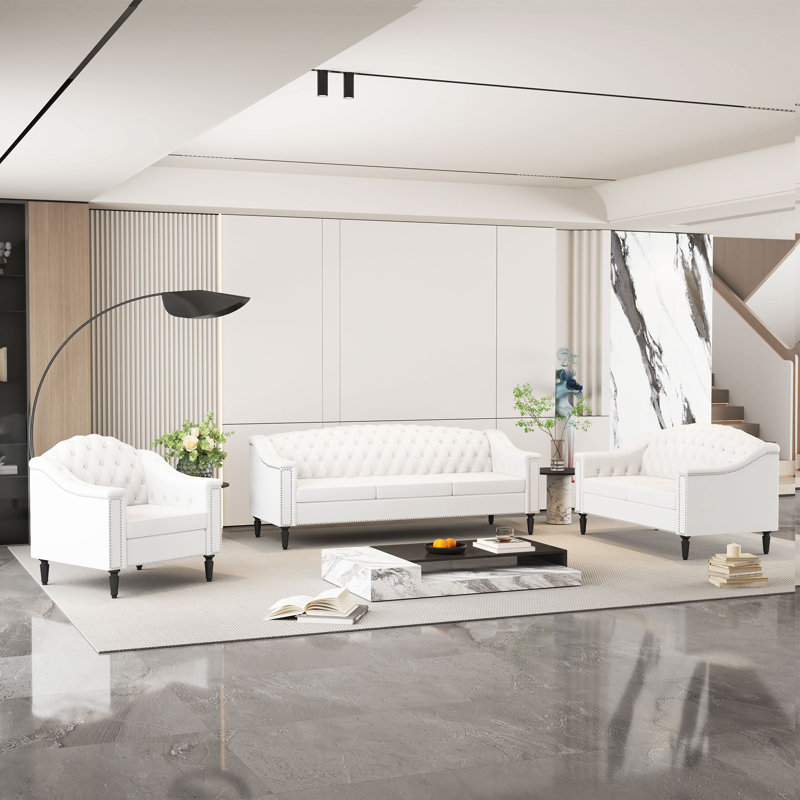 3 - Piece Velvet Living Room Set