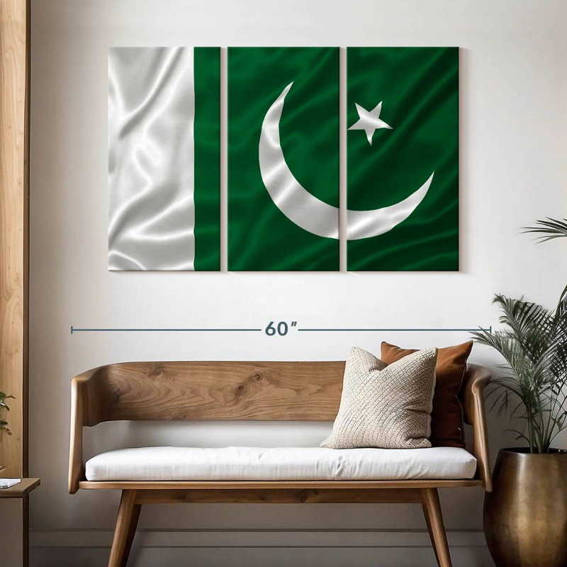 Silky Pakistan Flag, 32" H x 50" W