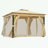 Outdoor Gazebo with Double Roofs and Privacy Screens-112693009-112693007