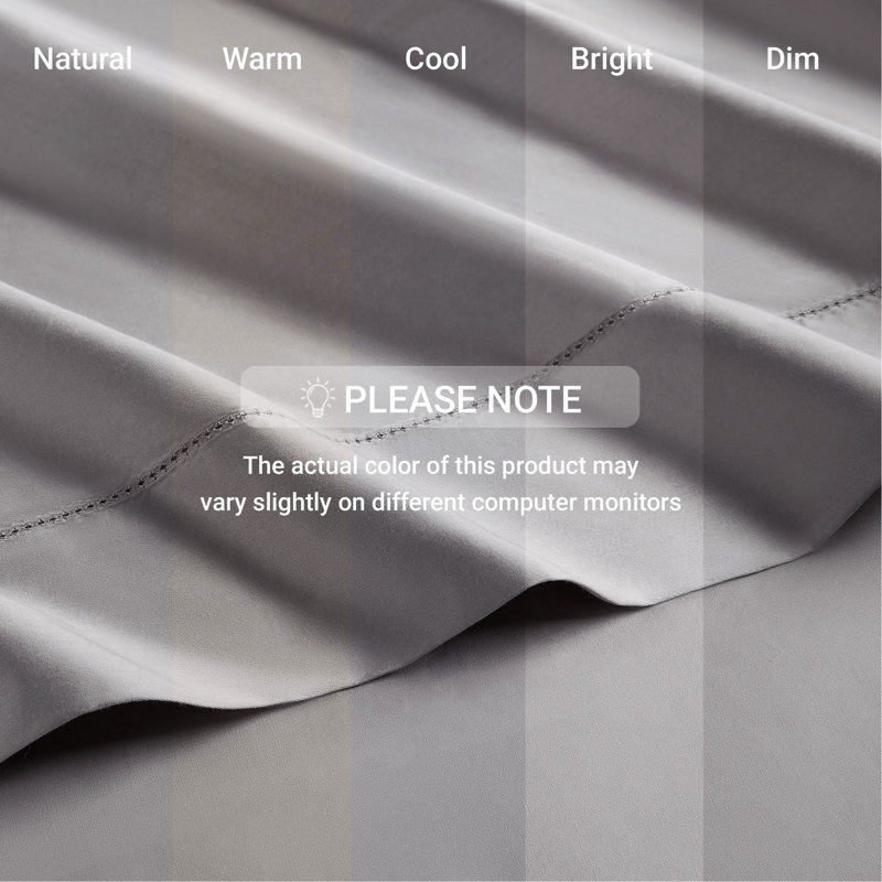 Ensemble de draps en coton 4 pièces, Courtepointe pour grand lit + 3 pièces supplémen, Gris