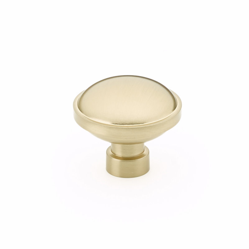 Brandt Circle Knob, Satin Brass, 1.75''