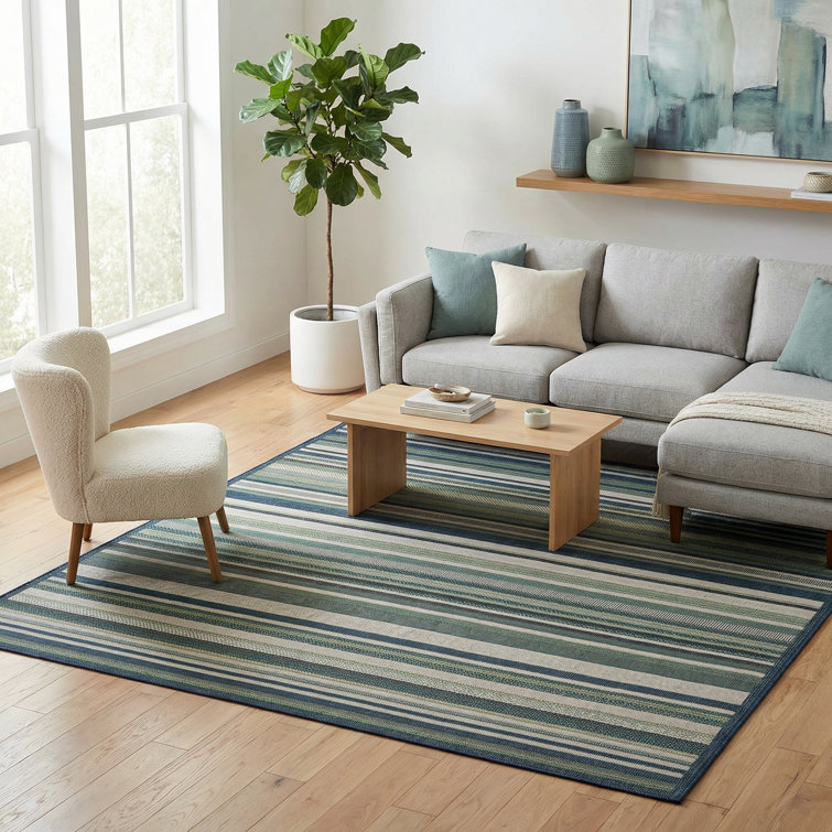 Tavon Striped Indoor / Outdoor Rug