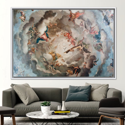 Renaissance Heaven and Angel, œuvre d'art sur toile - affiche de style Fresco