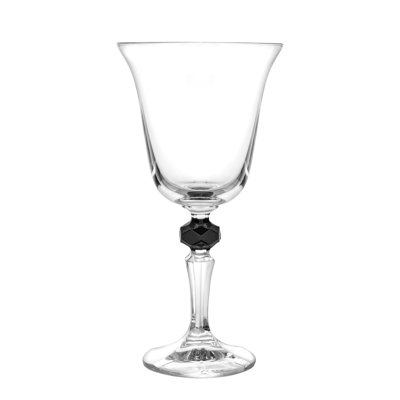 Ensemble de 6 verres à eau avec diamant fumé sur tige