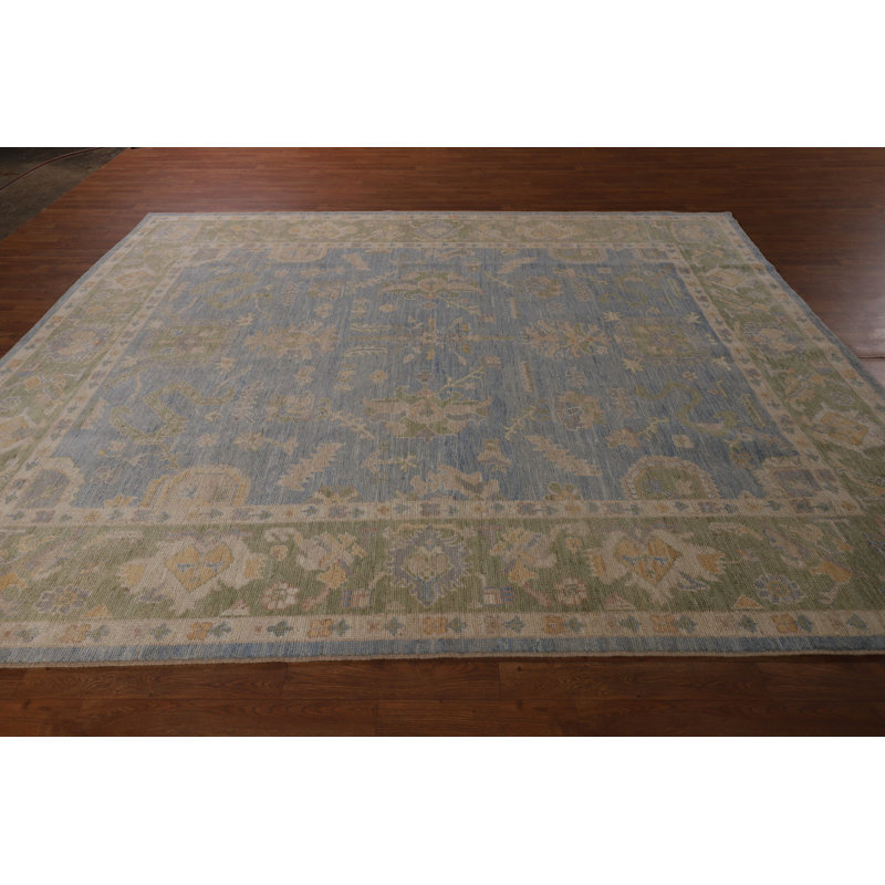 Vegetable Dye Oushak Turkish Area Rug 10