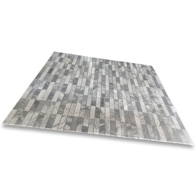 Bardiglio 12" x 12" Marble Grid Mosaic Wall & Floor Tile