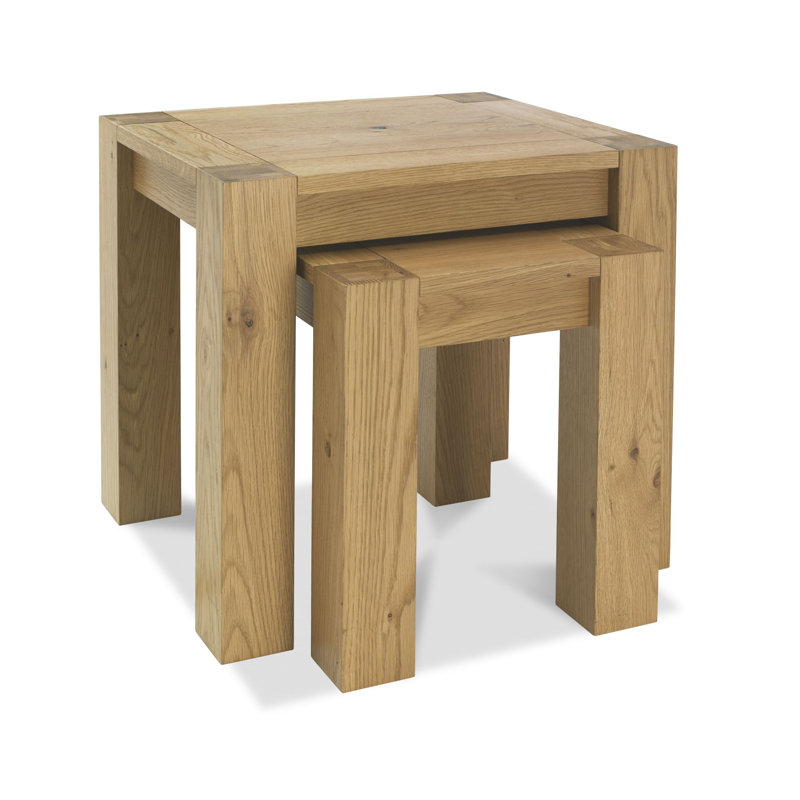 Bowenfels Solid Wood Nesting Tables, Light Oak