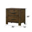 Table de chevet en chêne avec 2 tiroirs pour la chambre à coucher captivante en chêne
