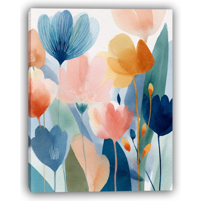 «Whispers of Spring», art mural aquarelle sur toile