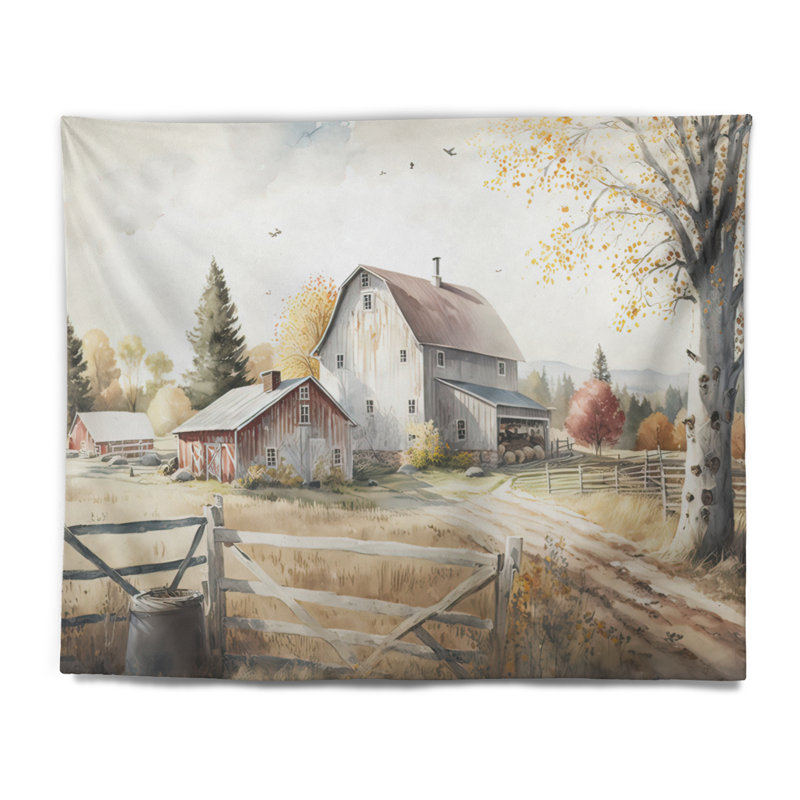 Tapisserie Azaiah en polyester avec punaises, H 50 po x l 60 po