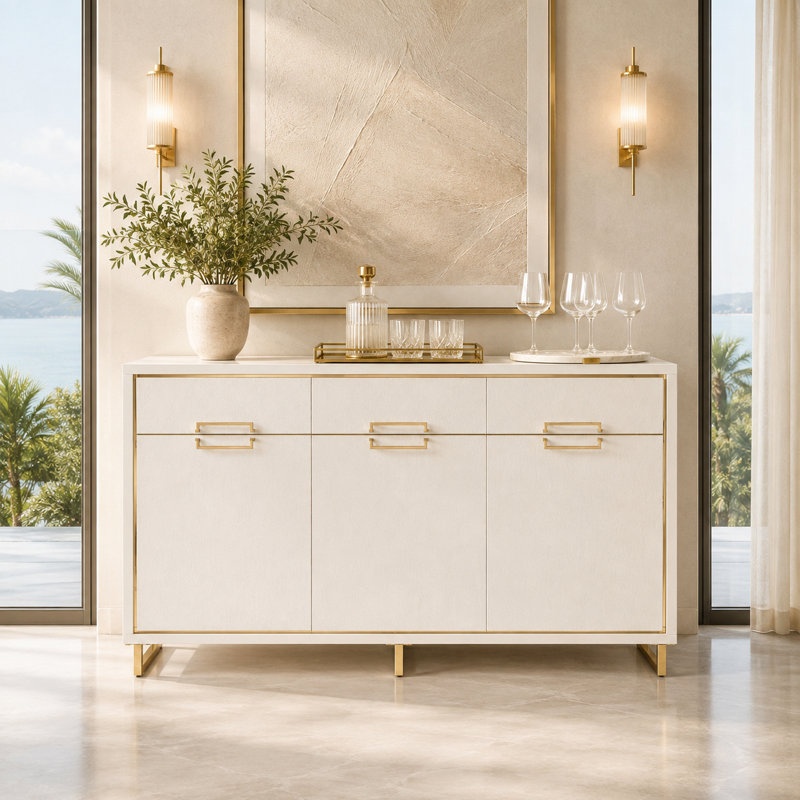 Palm Gate Sideboard - Cloud White