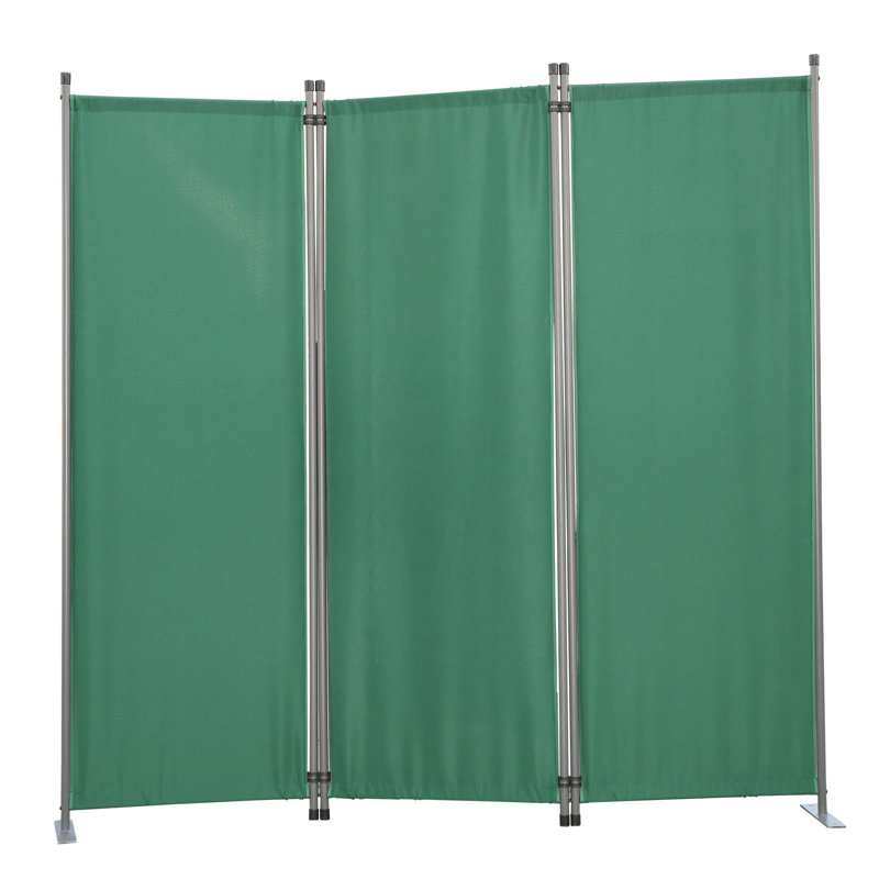 Rillito Folding Room Divider, Black, 165cm H x 169cm W x 22cm D, 3