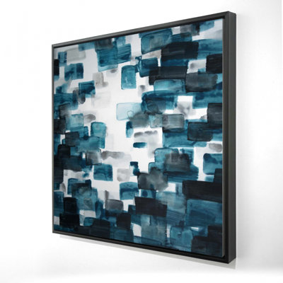 "Formes turquoise et grises"