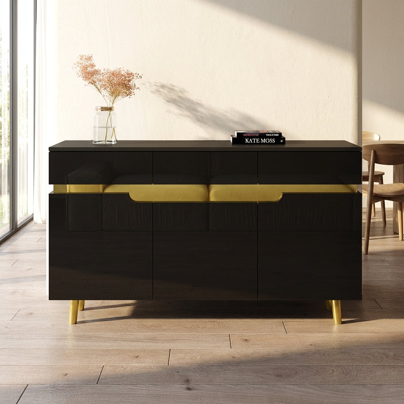 Buffet noir Smile 55,2 po, Noir