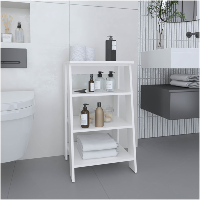 Armoire à linge H 29,7 po, quatre tablettes, vertical, blanc