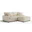 Canapé modulaire rembourré 3 pièces en flanelle de fourrure de lapin blanche avec coussins décoratifs et repose-pieds 3 pièces-577871371