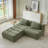 Boneless Oversized 3 Seater Compressed Sofa with Chenille Fabric, No Assembly, Space-Saving for Living Room, Apartment-1863884045